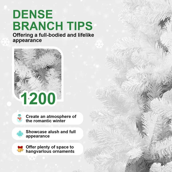 5ft Unlit White Halloween Christmas Tree With 498 Branch Tips