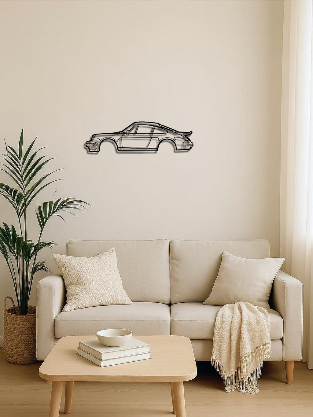 Metal Line Sports Car Metal Wall Art - Auto Enthusiast Gift Home Garage