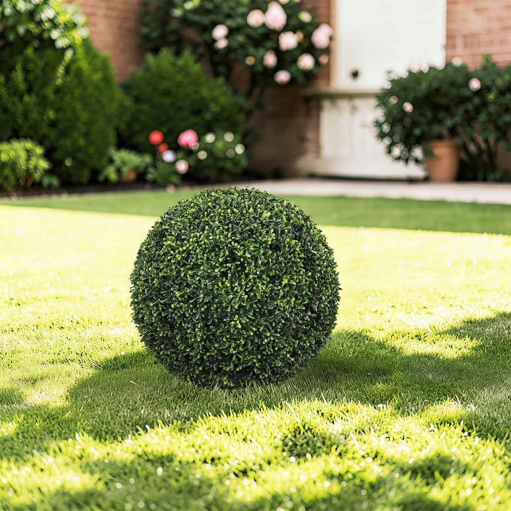 18.5IN Topiary Balls Artificial Outdoor Faux Boxwood Plants Large Green