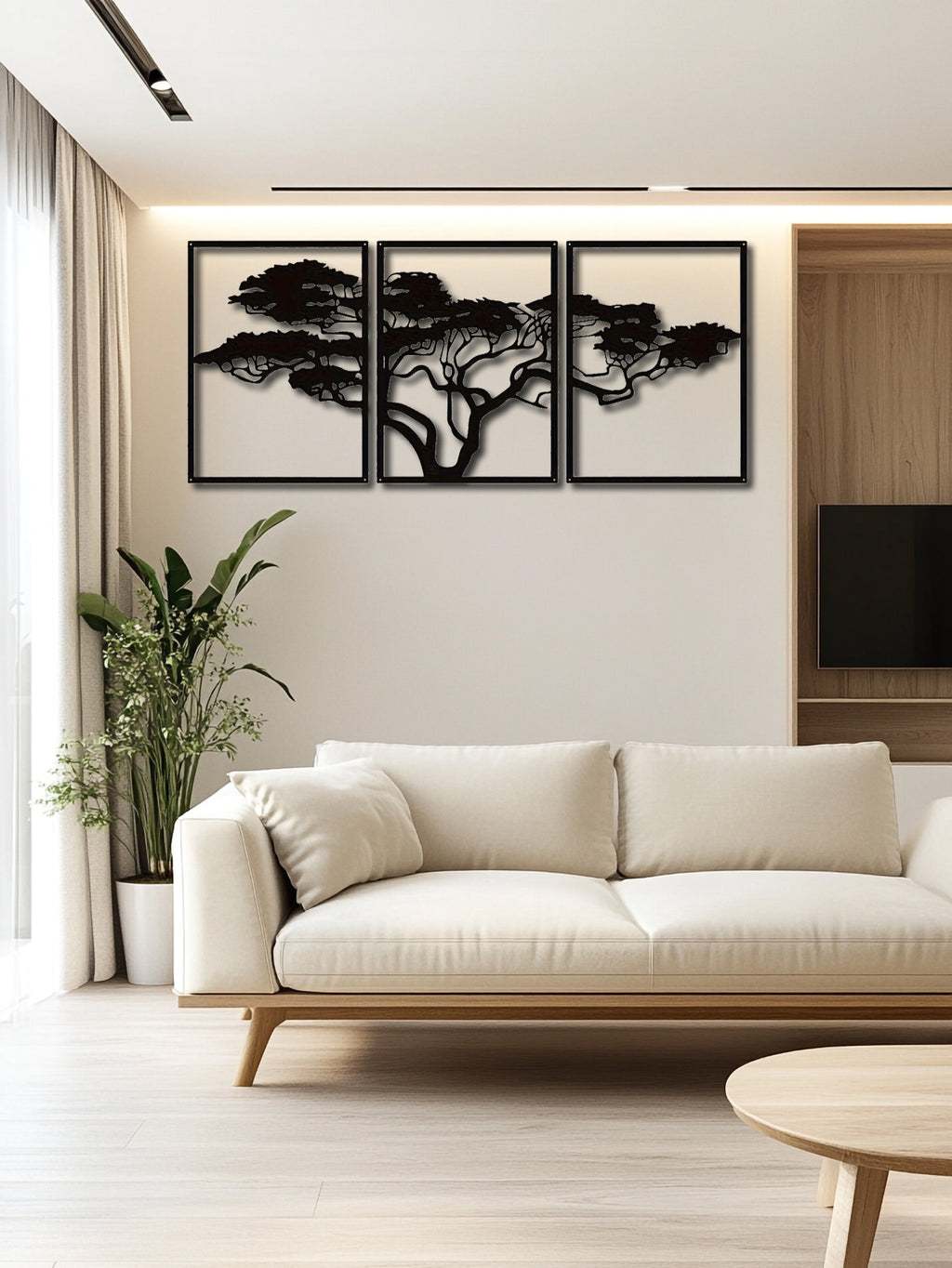 Set Of 3 Black Metal Tree Of Life Wall Arts,stunning Boho Spiritual