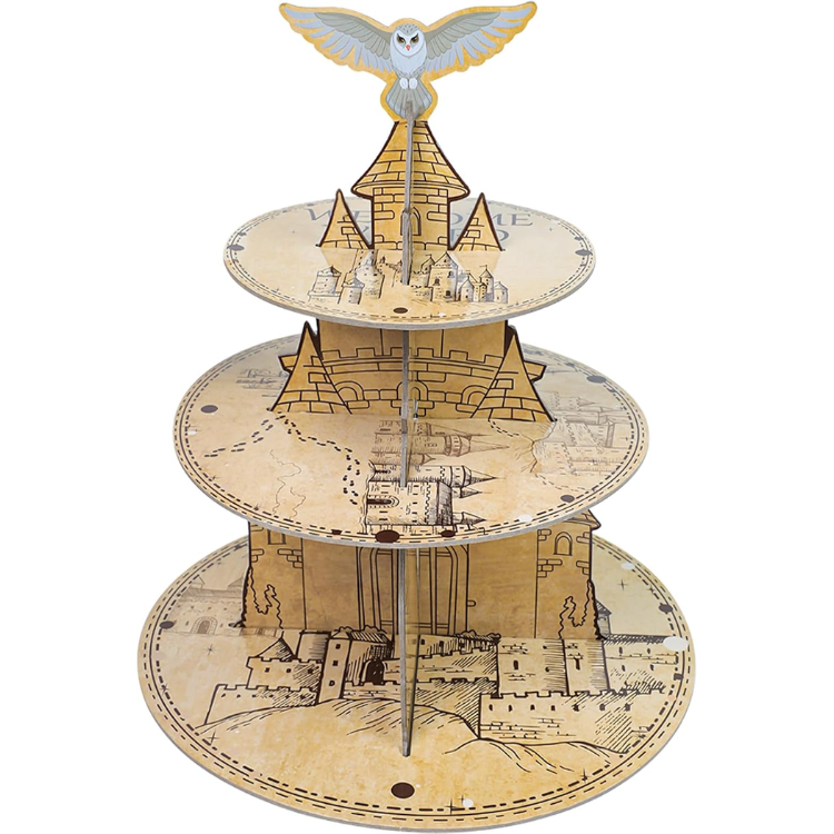 3 Tier Round Cupcake Stand, Magical Dessert Display Holder For Wizard