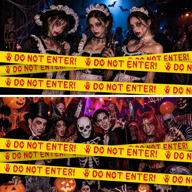 Halloween Decorations Caution Tape, 2 In X90 Ft Yellow Do Not Enter