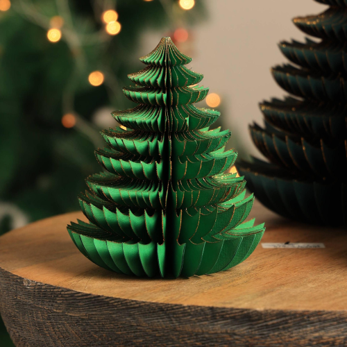 Handmade Green Paper Tree Festive Holiday