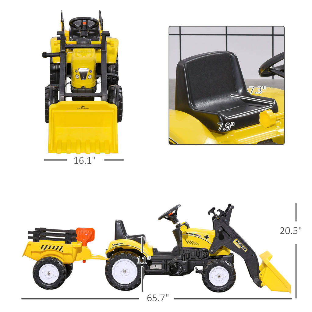 Ride-on Kids Bulldozer/excavator Toy With Real Working Dirt Bucket