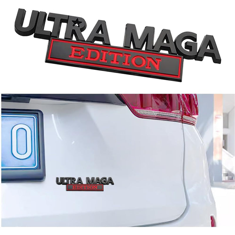 2pcs Ultra MAGA Edition Emblems, Emblem 3D Badge Decal Car Truck SUV