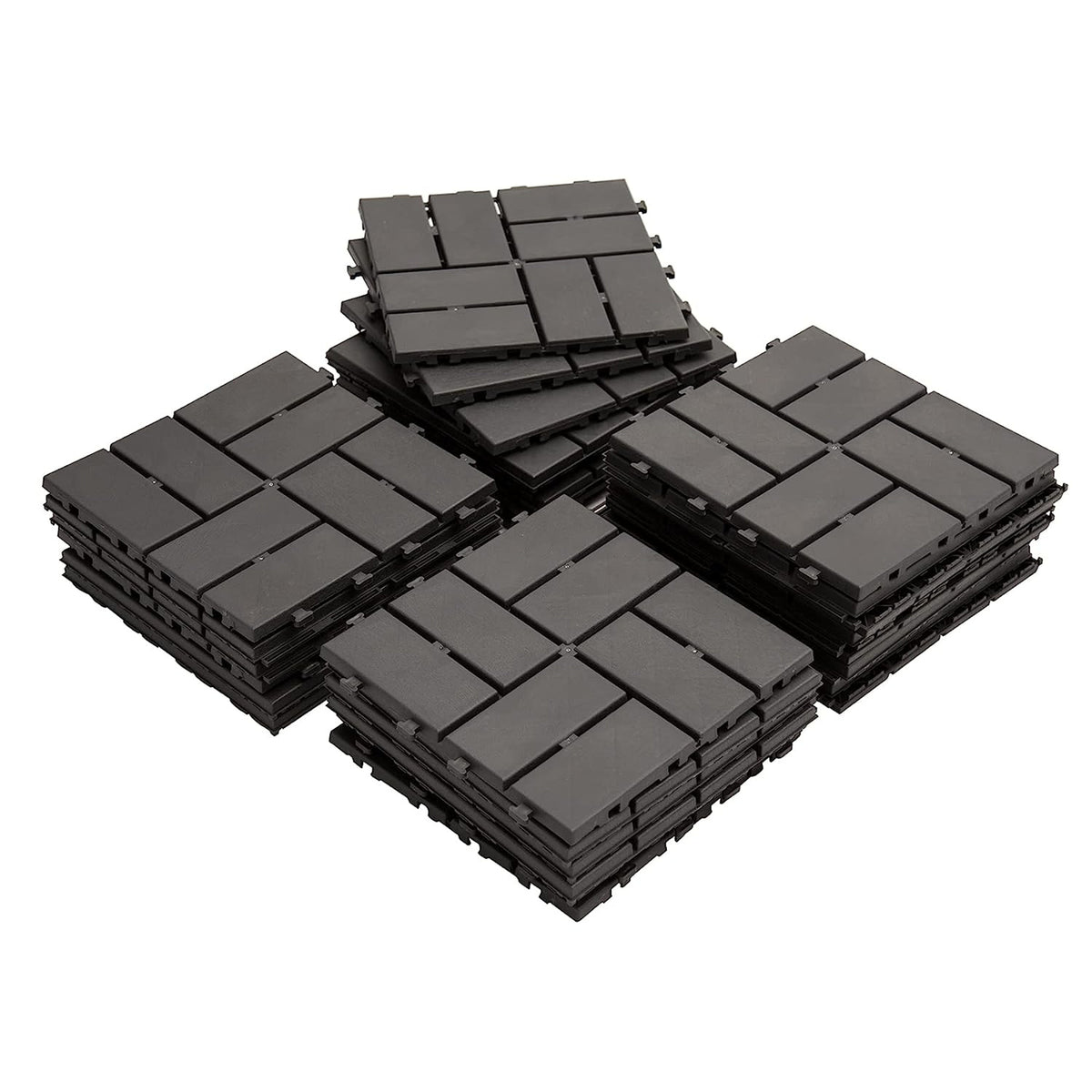 Patio Interlocking Deck Tiles, 12 X12 Square Composite Decking Tiles