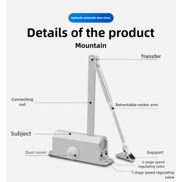 Door Closer Hydraulic Buffer Household Sliding Door Silent Automatic