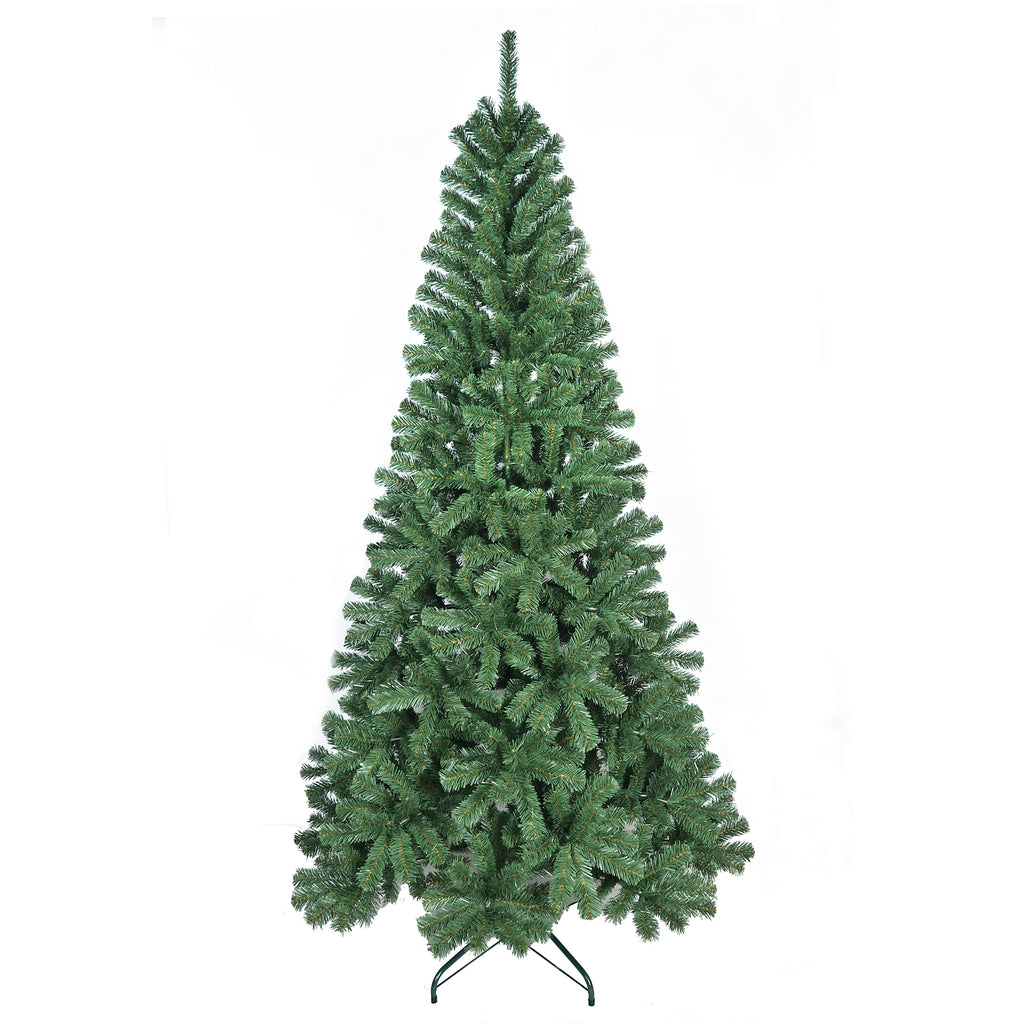 Unlit Artificial Christmas Tree, Green Xmas Tree And Folding Metal