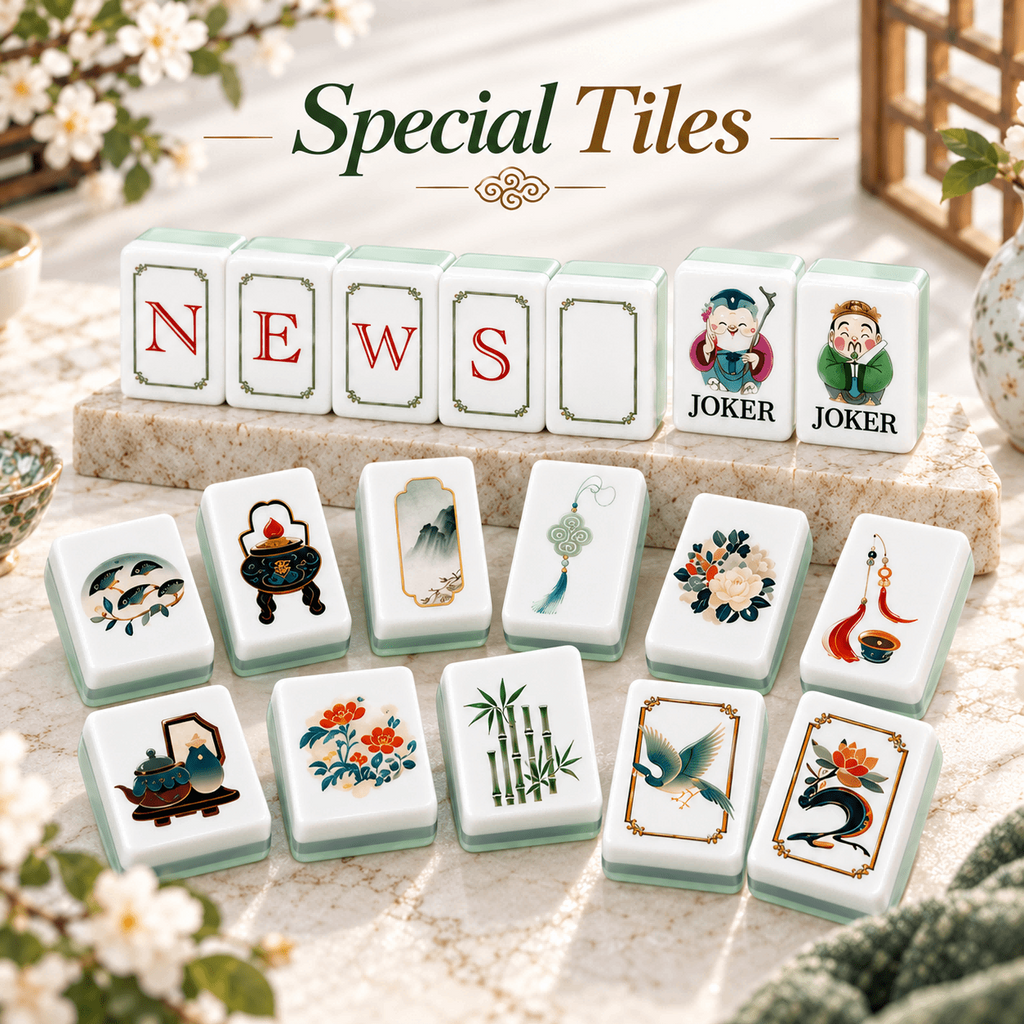 Elegant Acrylic Mahjong Set, Chinese Inspired American Mahjong Tiles