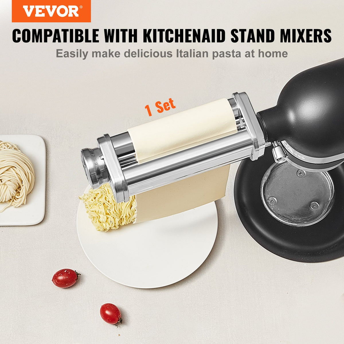 Pasta Attachment For Kitchenaid Stand Mixer, Stainless Steel Pasta