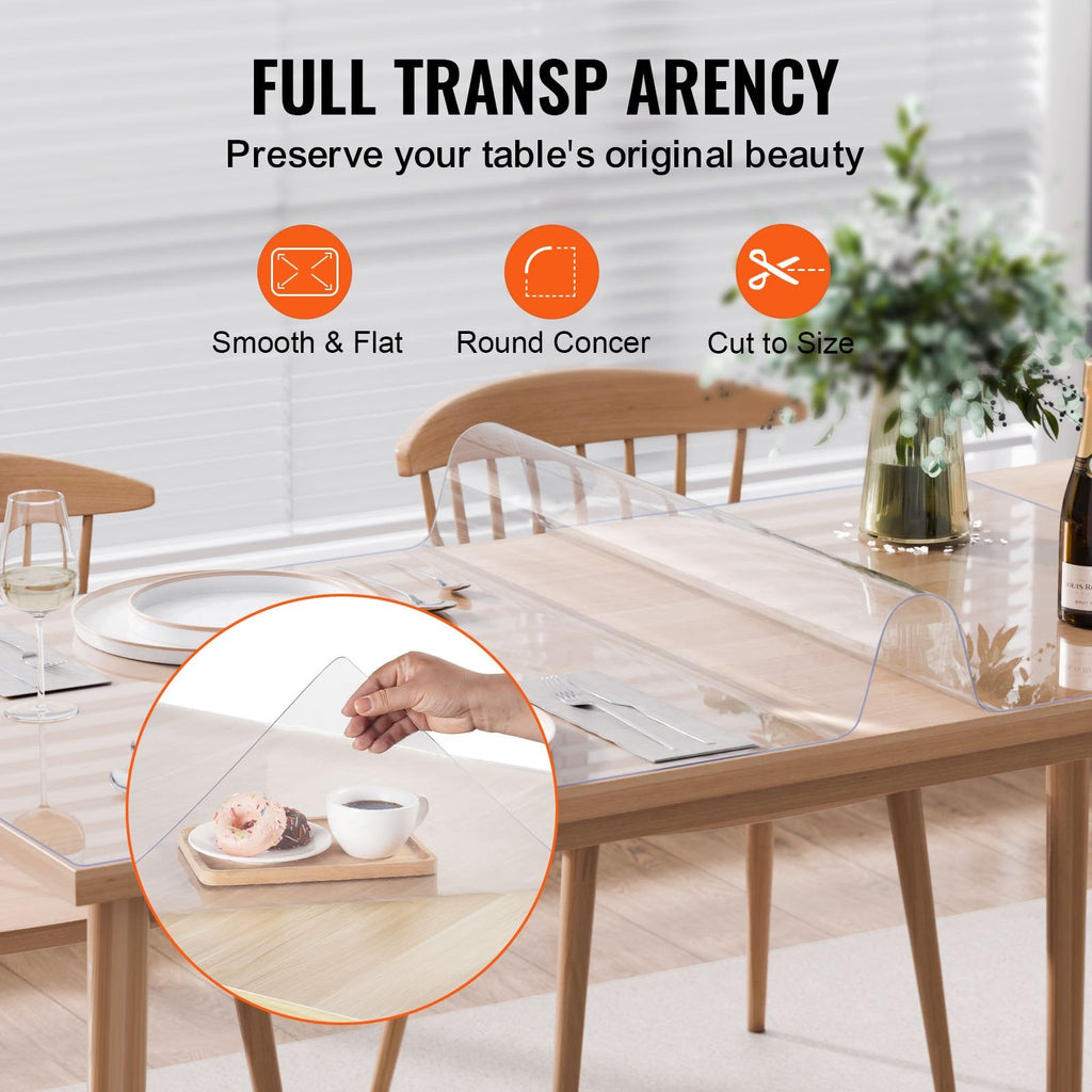 Table Cover 13x16Inch 1.5 Mm Thick Clear Desk Protector Rectangle PVC