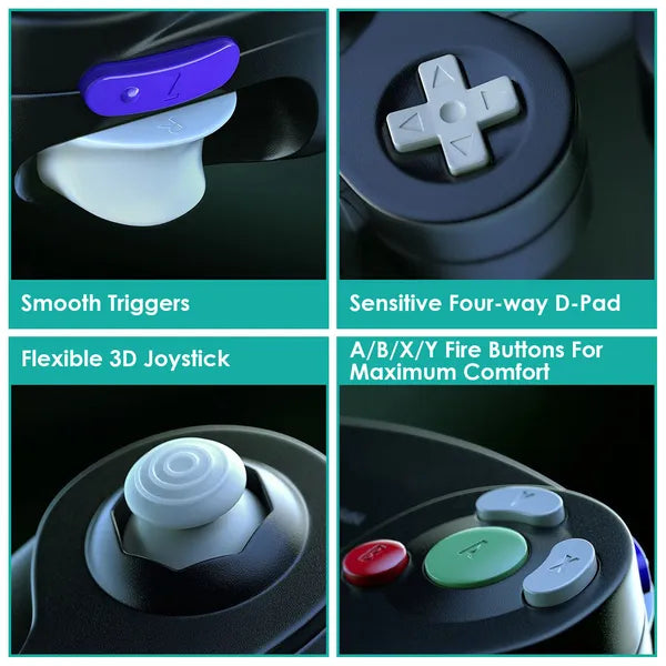 Shock Wired Game Controller Gamepad Compatible With Nintendo Wii