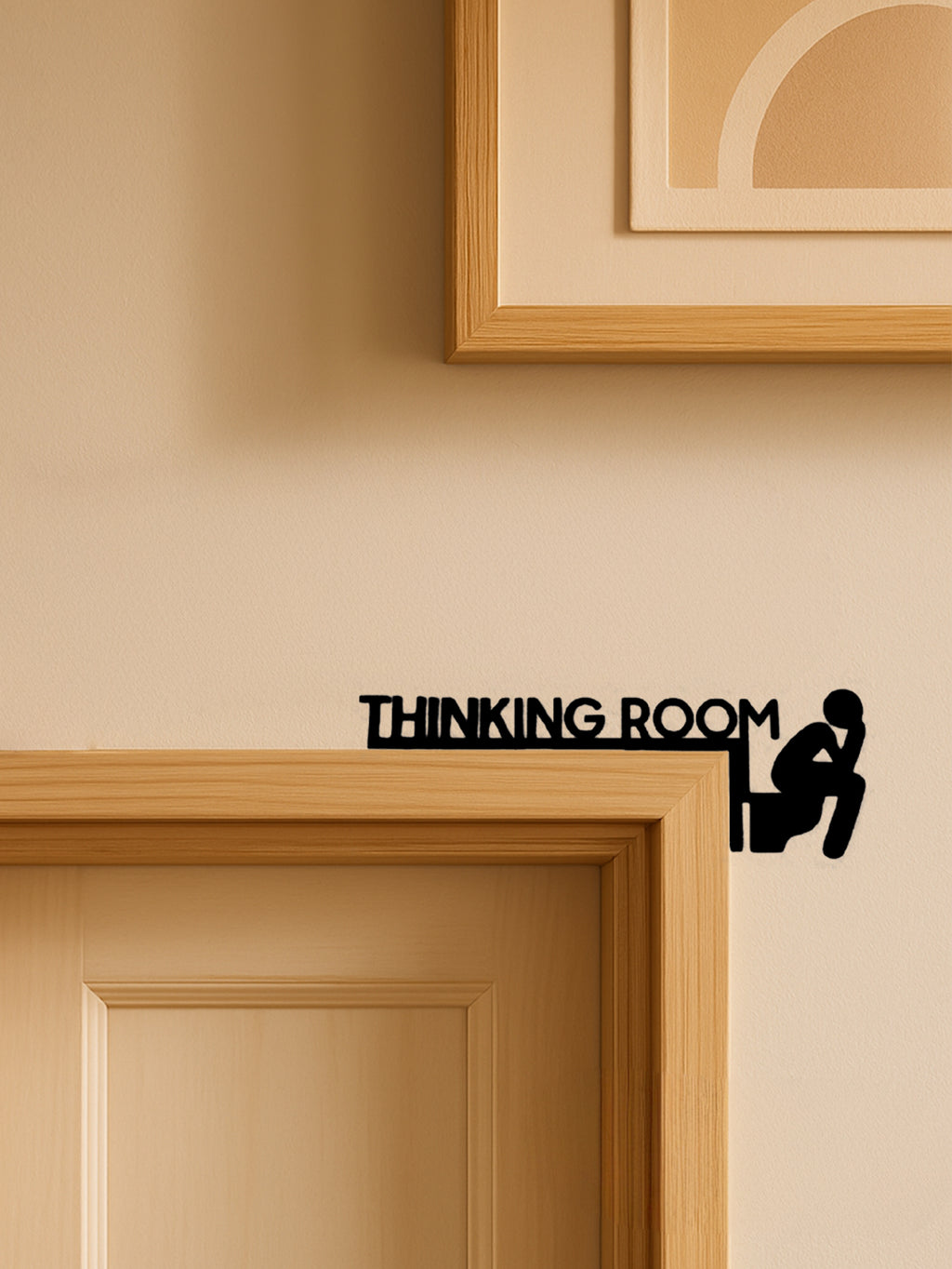 1pc Modern Metal Toilet Door Sign,room Wall Sculpture, Home Decor
