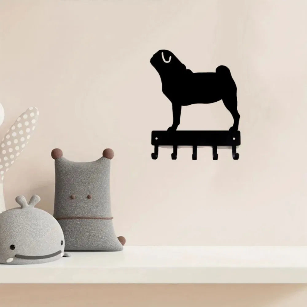 Chic Black Metal Wall Hook Home Decor Holiday Gift Wall Sculpture