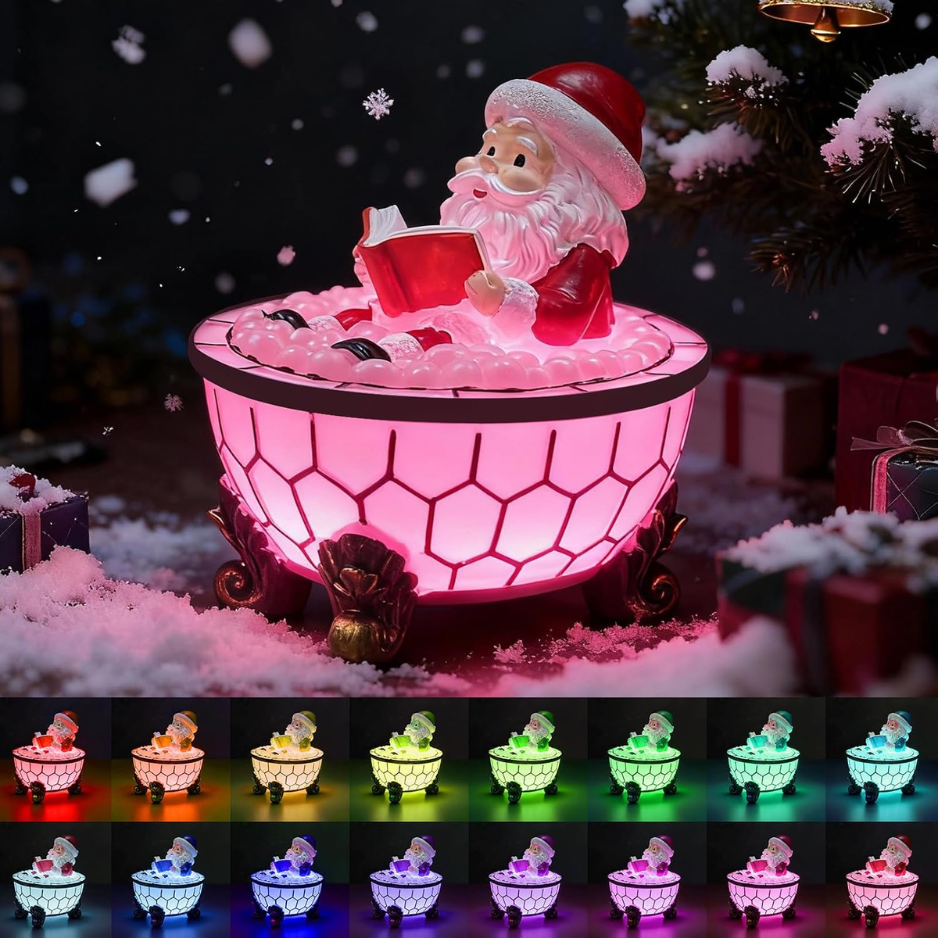 Christmas Santa Claus Bubble Bath Lamp, Bathroom Decor For Halloween