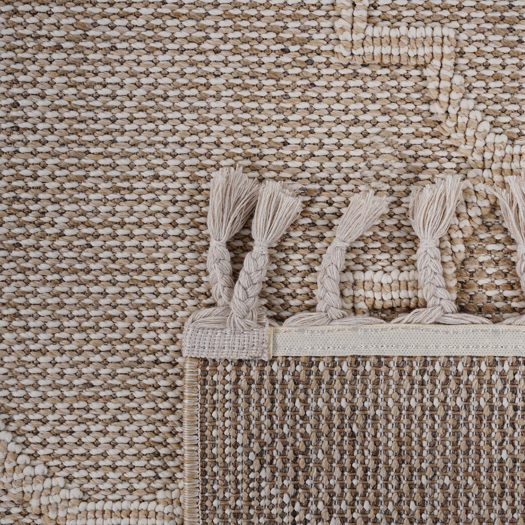 Guros 2X8 Cream Trellis Indoor Outdoor Runner Rug
