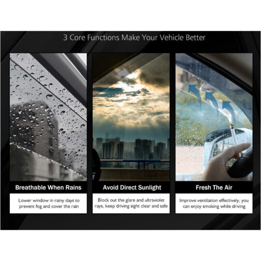 For H Onda 2012-2015 Civic Sedan MUG Style Window Visors Rain Sun Guard