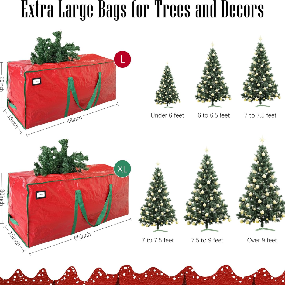 7.5 Ft Christmas Tree Storage Bag Durable Heavy Duty Extra Large