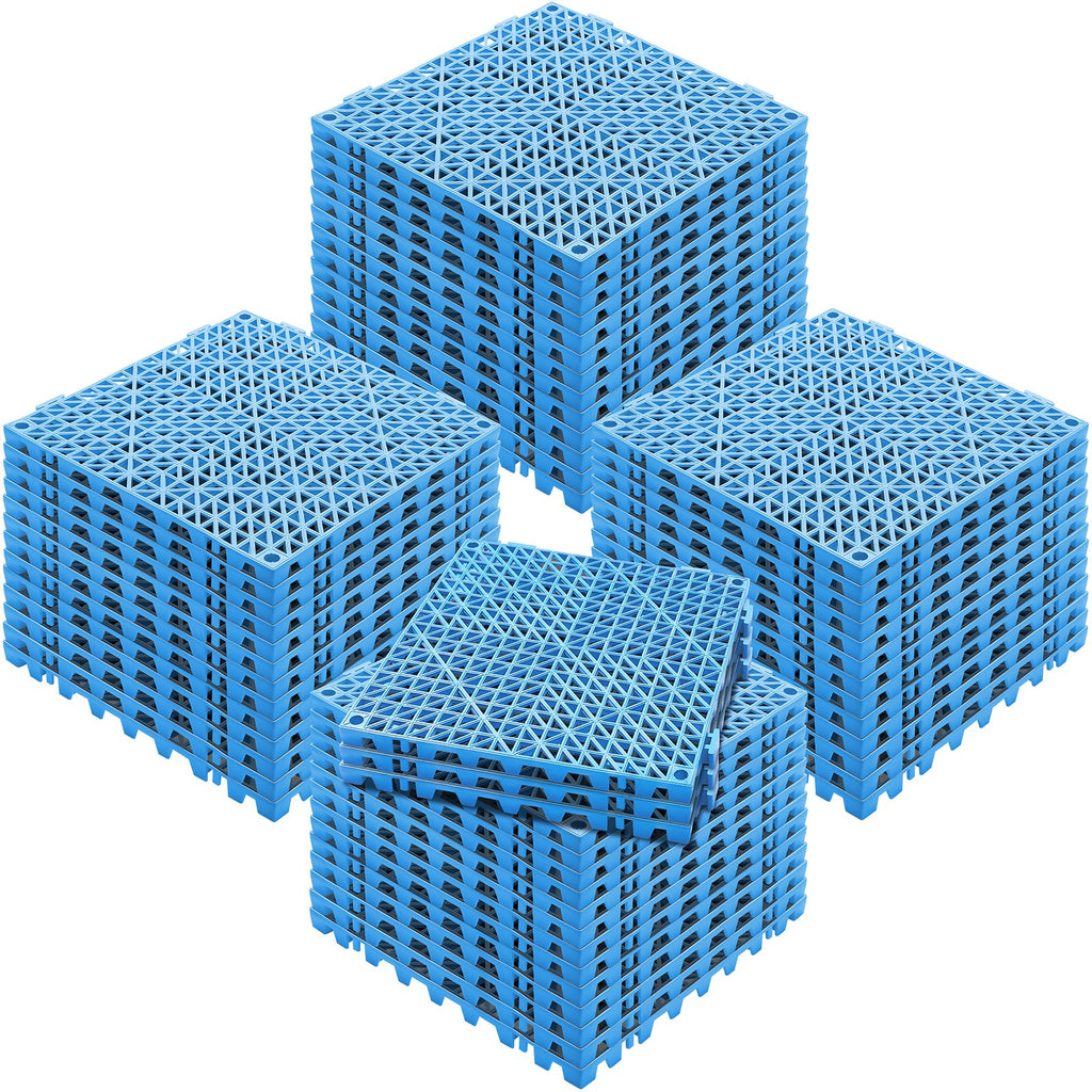 Vevor Interlocking Tile 55PCS Blue, Drainage Tiles Splicing, PVC