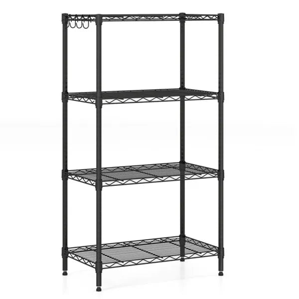 4-Tier Heavy-duty Metal Wire Shelving, 600 Lbs Total Load Capacity