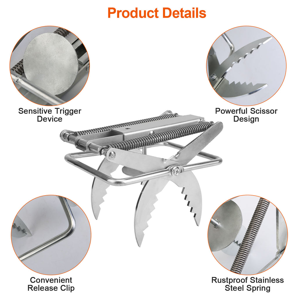 Selling 2PCS Easy Setup Mole Scissor Traps Outdoor Reusable Mole Rodent