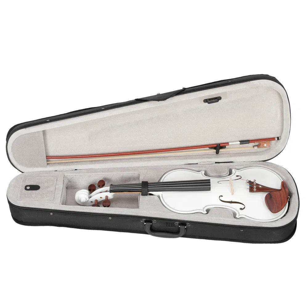 [do Not Sell On ] GV103 4/4 Spruce Panel Violin Matte White