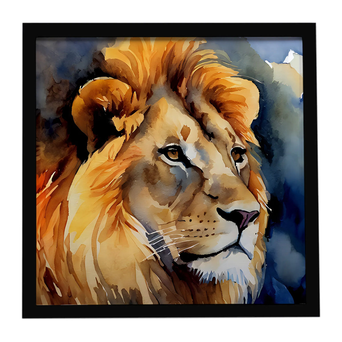 Lion Framed Metal Print Bathroom, Kitchen, Office, Home Decor Wall Art