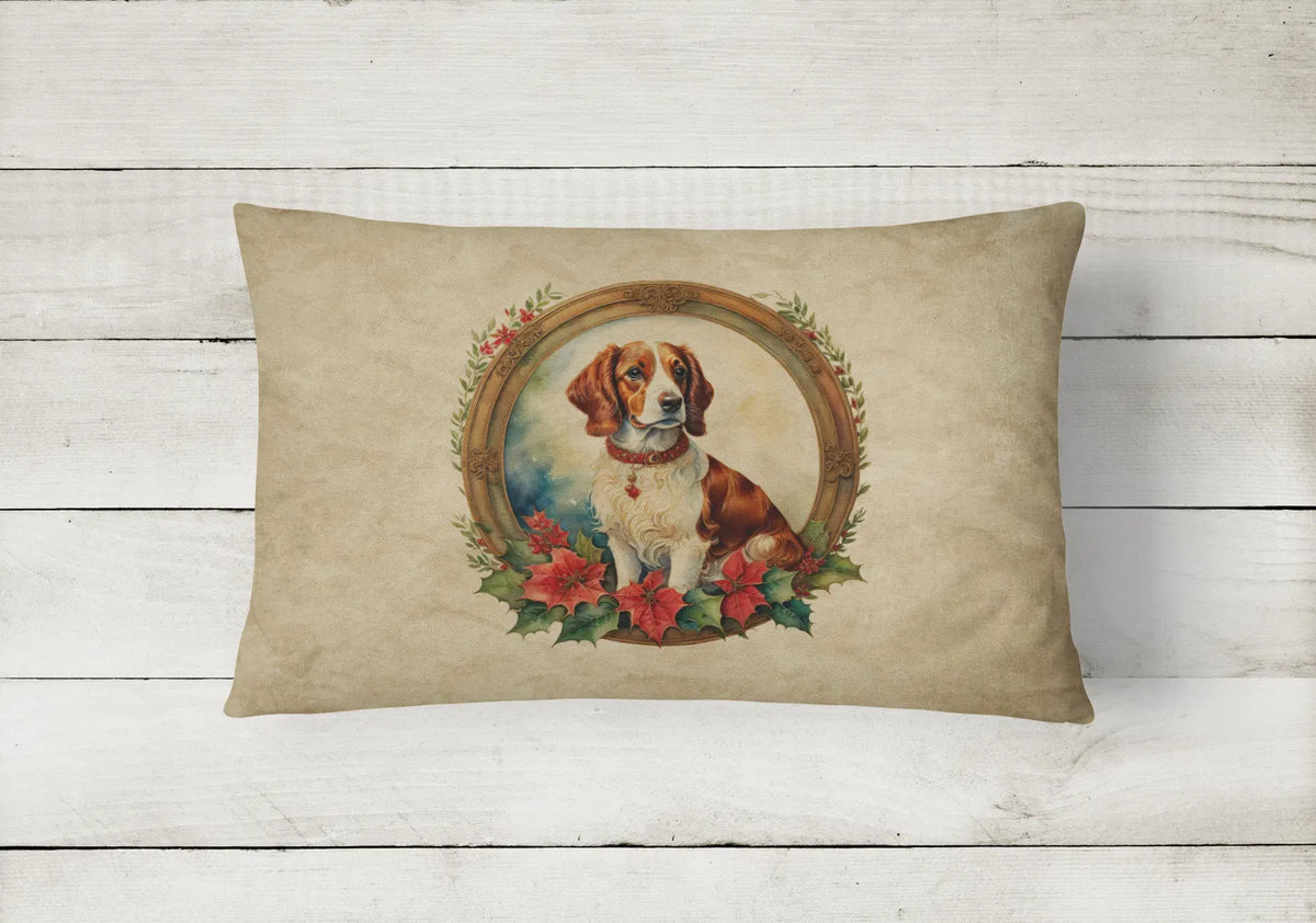 Christmas Flowers Frame Throw Pillow Throw Pillow For Indoor Couch Bed