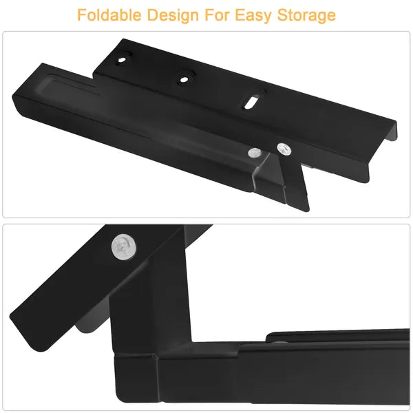 L-shaped Microwave Wall Mount Shelf, Rust Resistant Carbon Steel