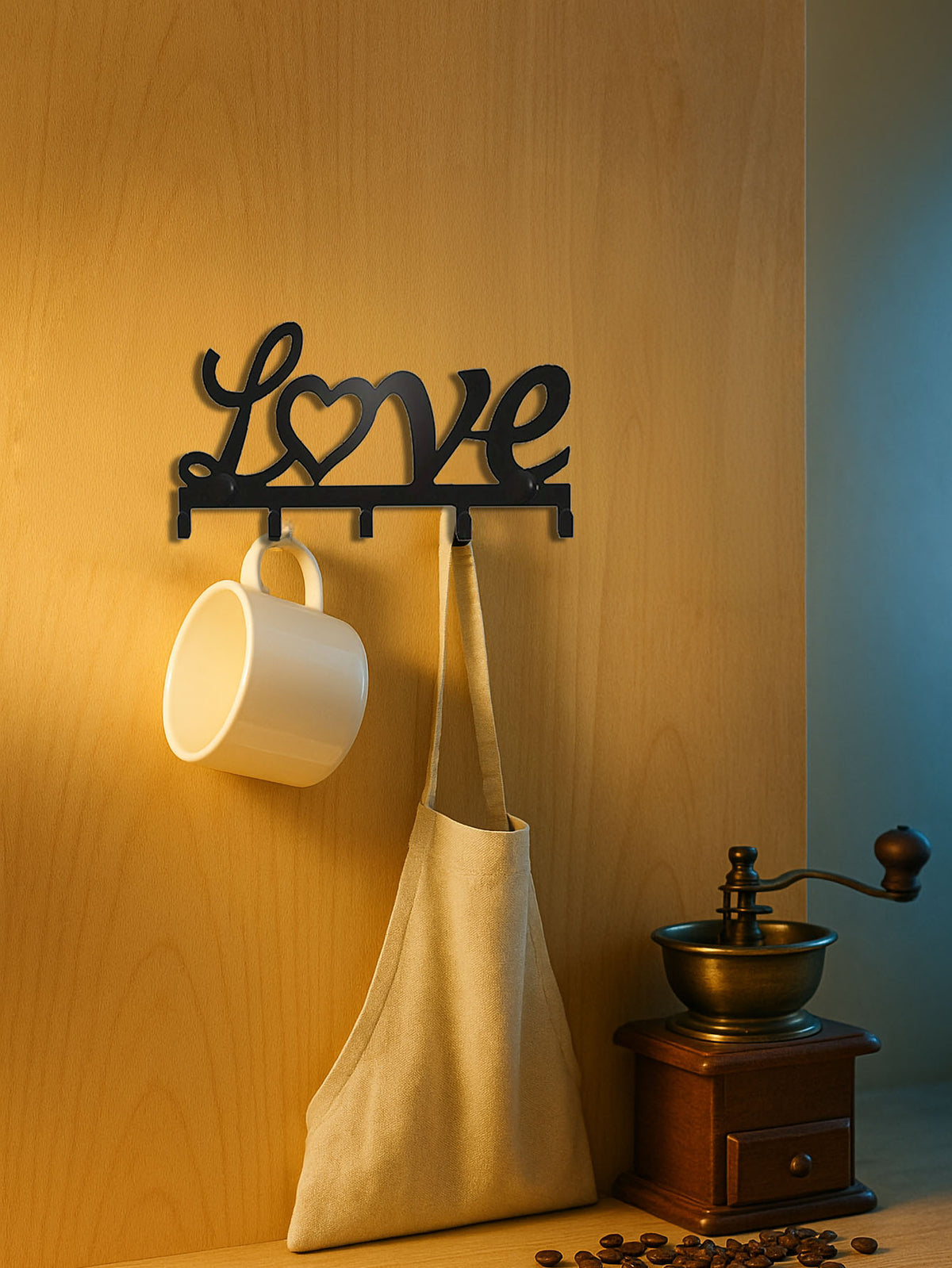 Wall-mounted Metal Rack Multifunctional Key Holder, Practical Decor