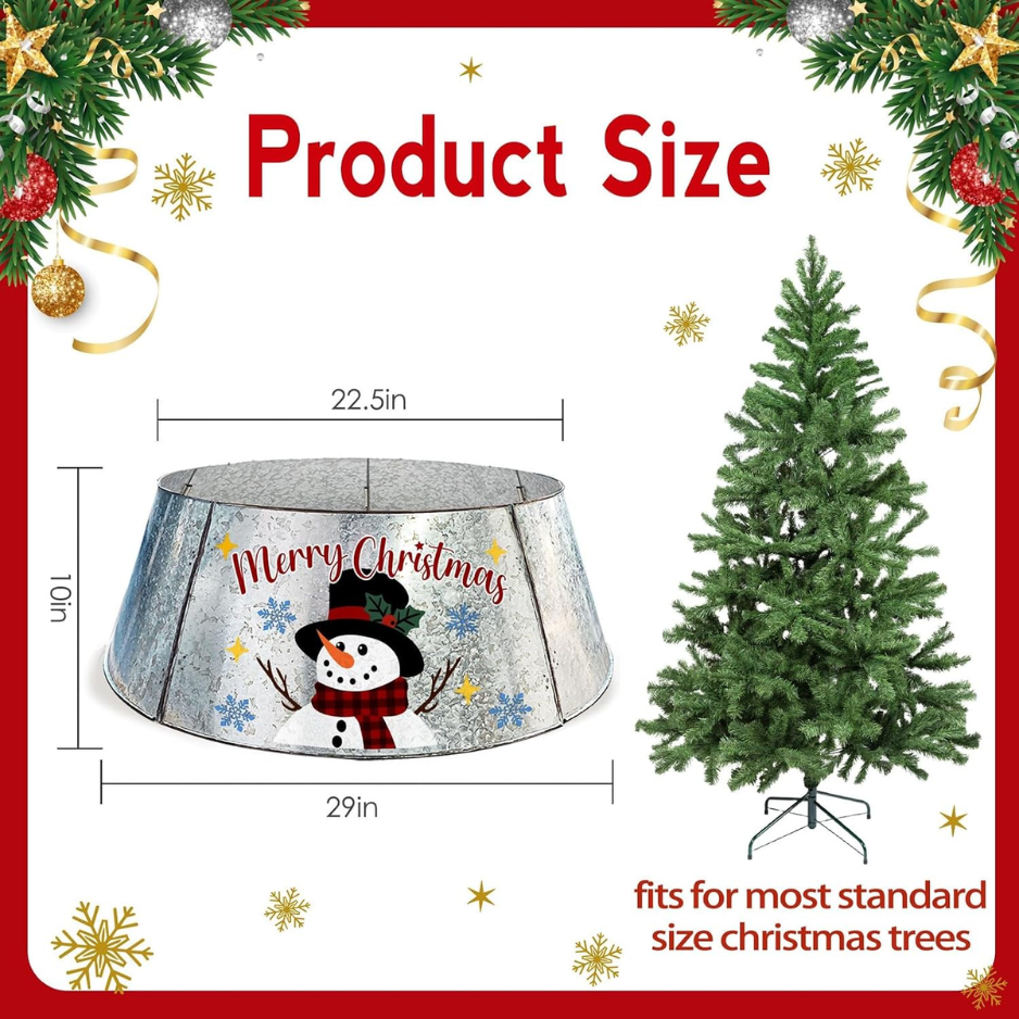 29-Inch Christmas Tree Collar With Snowman Design