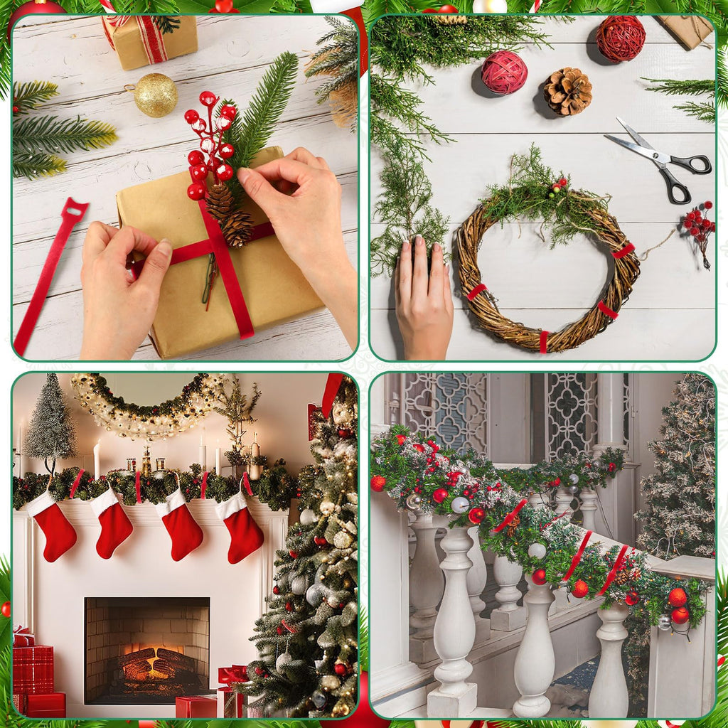 100 Pcs Christmas Garland Ties 12Inch Adjustable Holiday Garland Twist