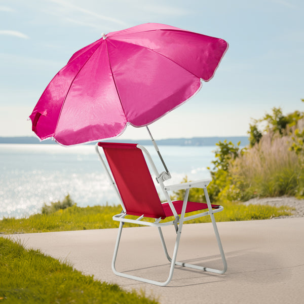 Folding Beach Chair with Detachable Umbrella