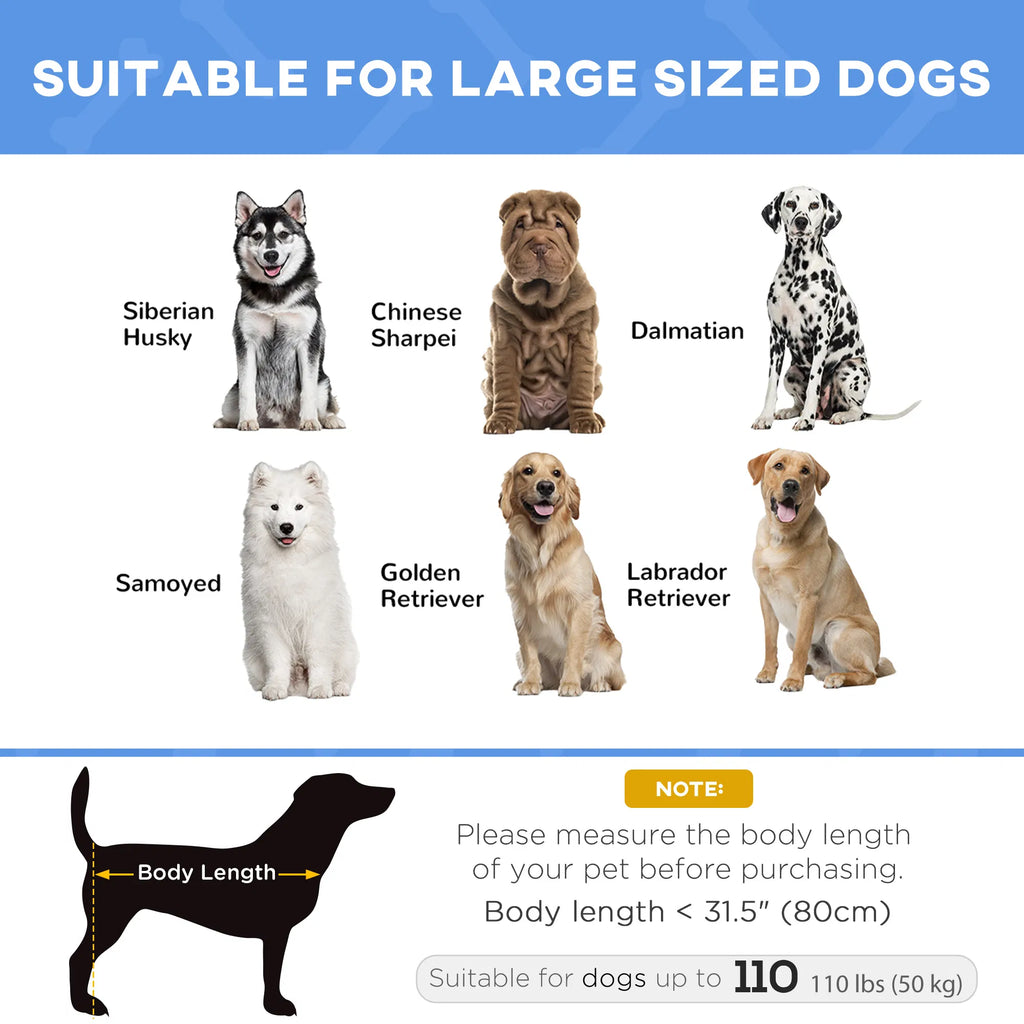 48" X 36" X 9" Elevated Pet Bed With Carrying Bag, Dark Blue