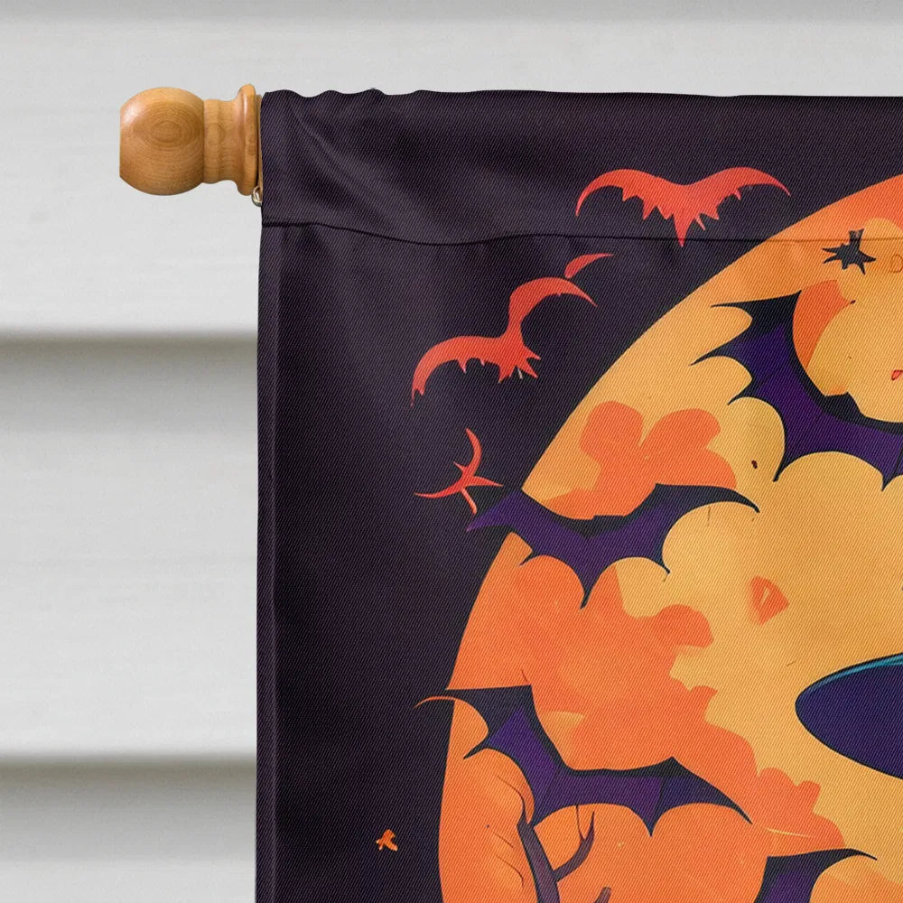 Bloodhound Witchy Halloween House Flag Large Porch Sleeve Pole