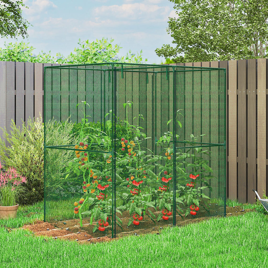 6' X 4' X 6' Crop Cage, Plant Protection Tent With Zippered Doors