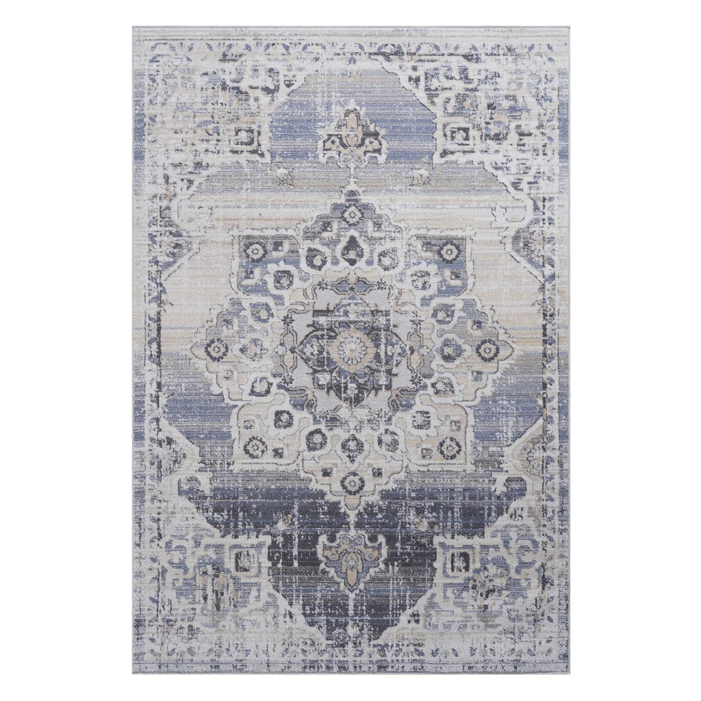 Payas 2X3 Cream Blue Medallion Doormat Rug