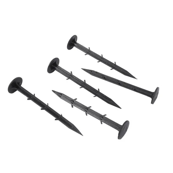 50PC 4.5inch Plastic Lawn Turf Spikes, Groundsheet Fixing Spikes