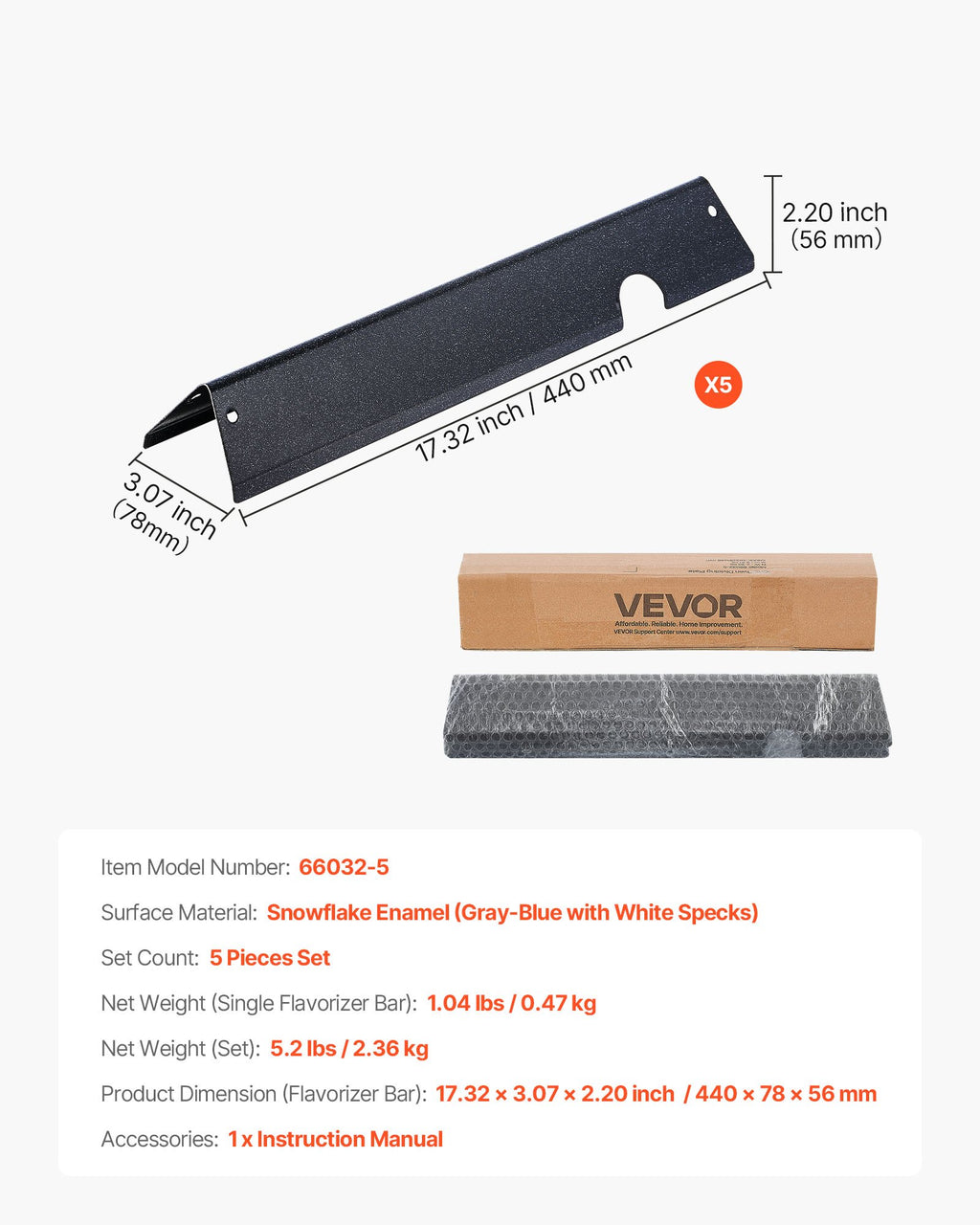 17 In Flavorizer Bars Steel Grill Replacement For Weber Genesis II 300