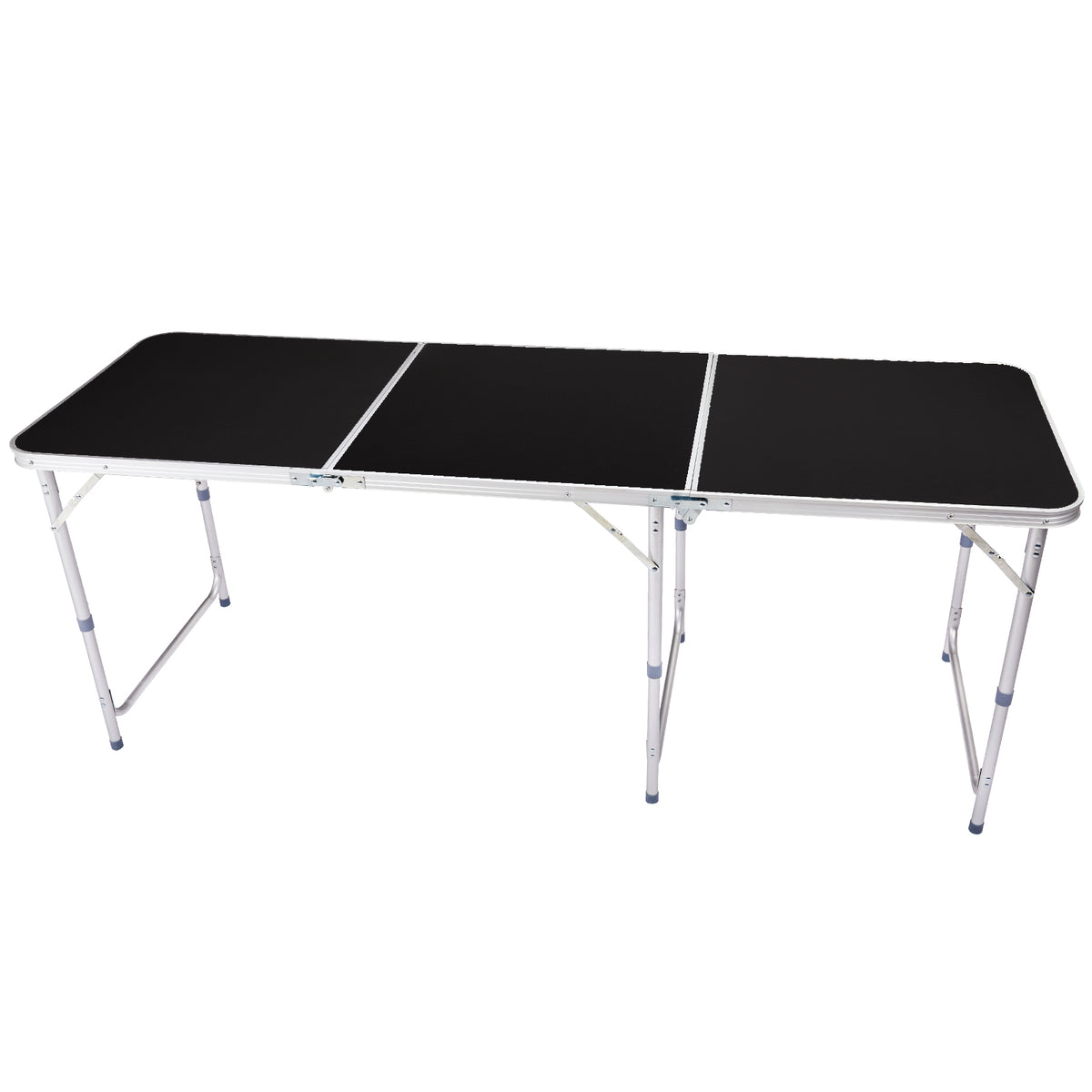 6ft 180-60cm Aluminum Alloy 3-Fold Portable Folding Table, Adjustable