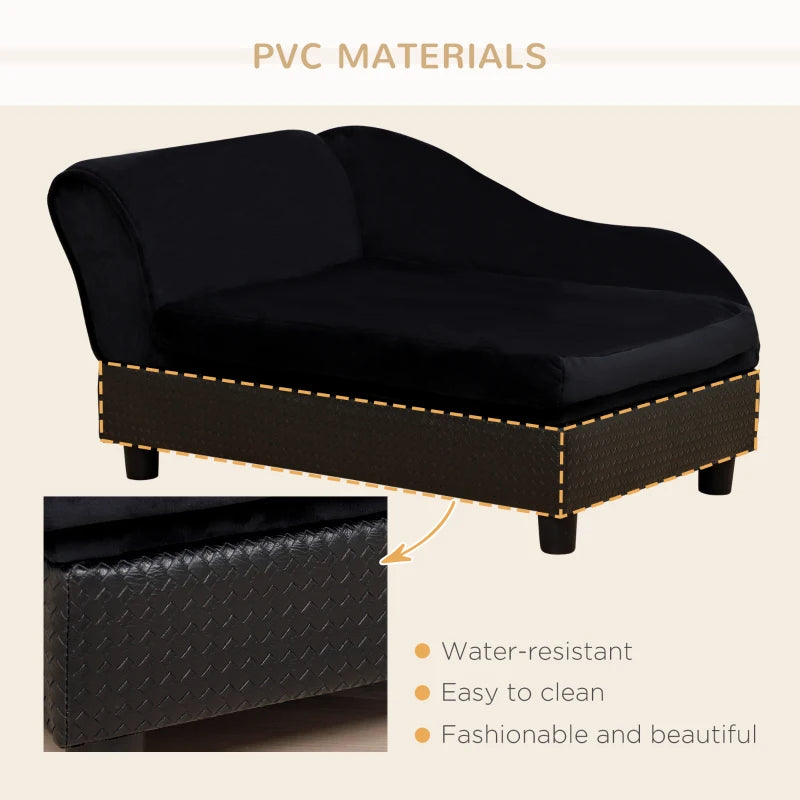Pawhut Pet Sofa Bed Couch With Storage, Pet Sofa For Cats And Small