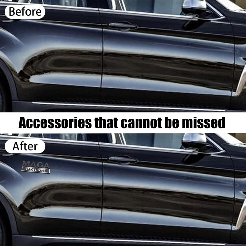 4pcs MAGA Edition Car Metal Badge Sticker Truck Replacement, Suitable
