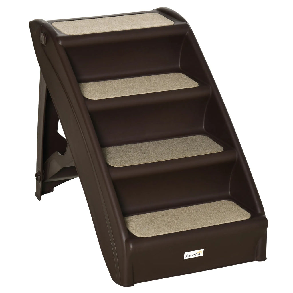 4-Level Portable Pet Stairs, Foldable Dog Ramp, Lightweight Cat Steps