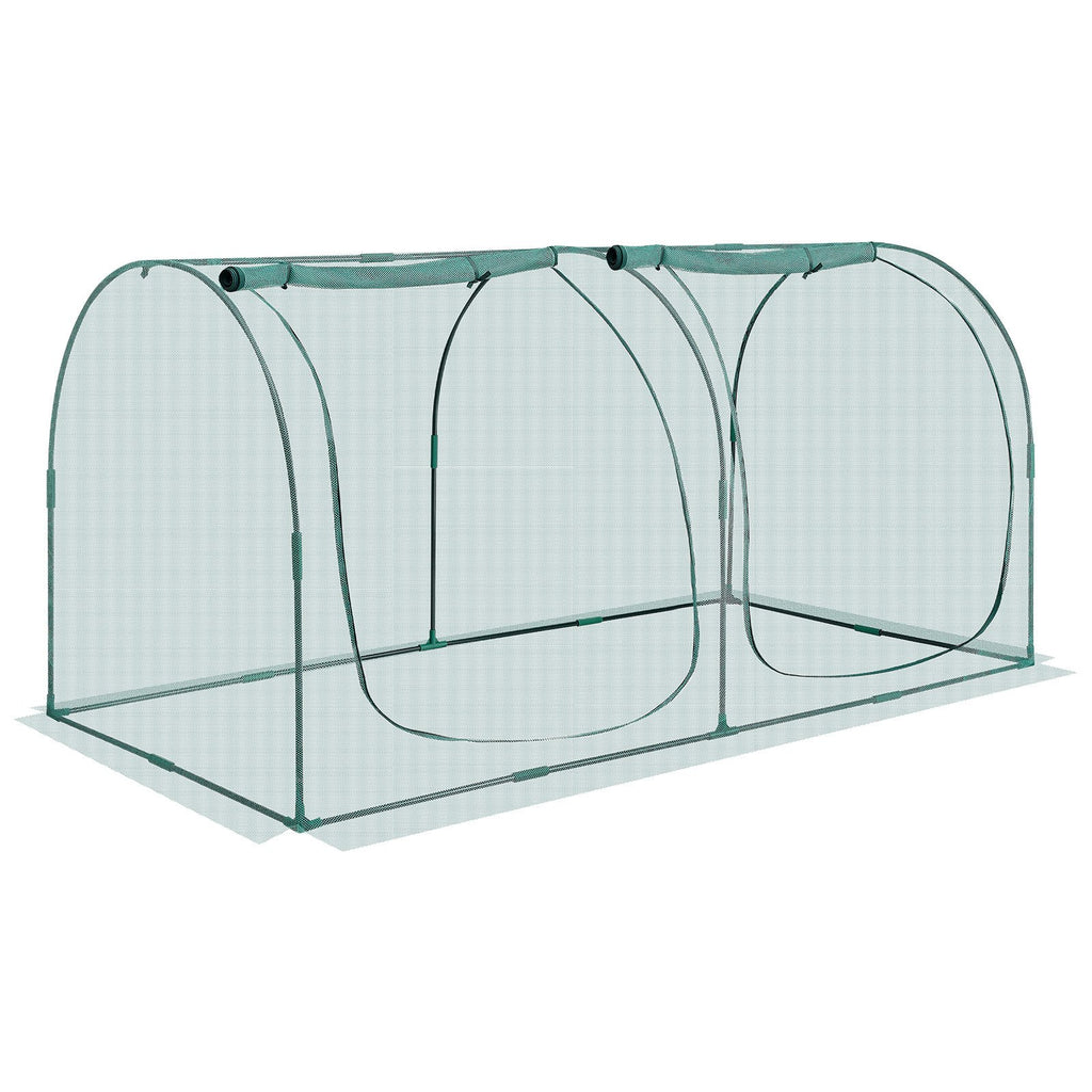 Crop Cage, 8.1 X 3.9 X 3.9 Ft Plant Protection Tent With Zippered Door