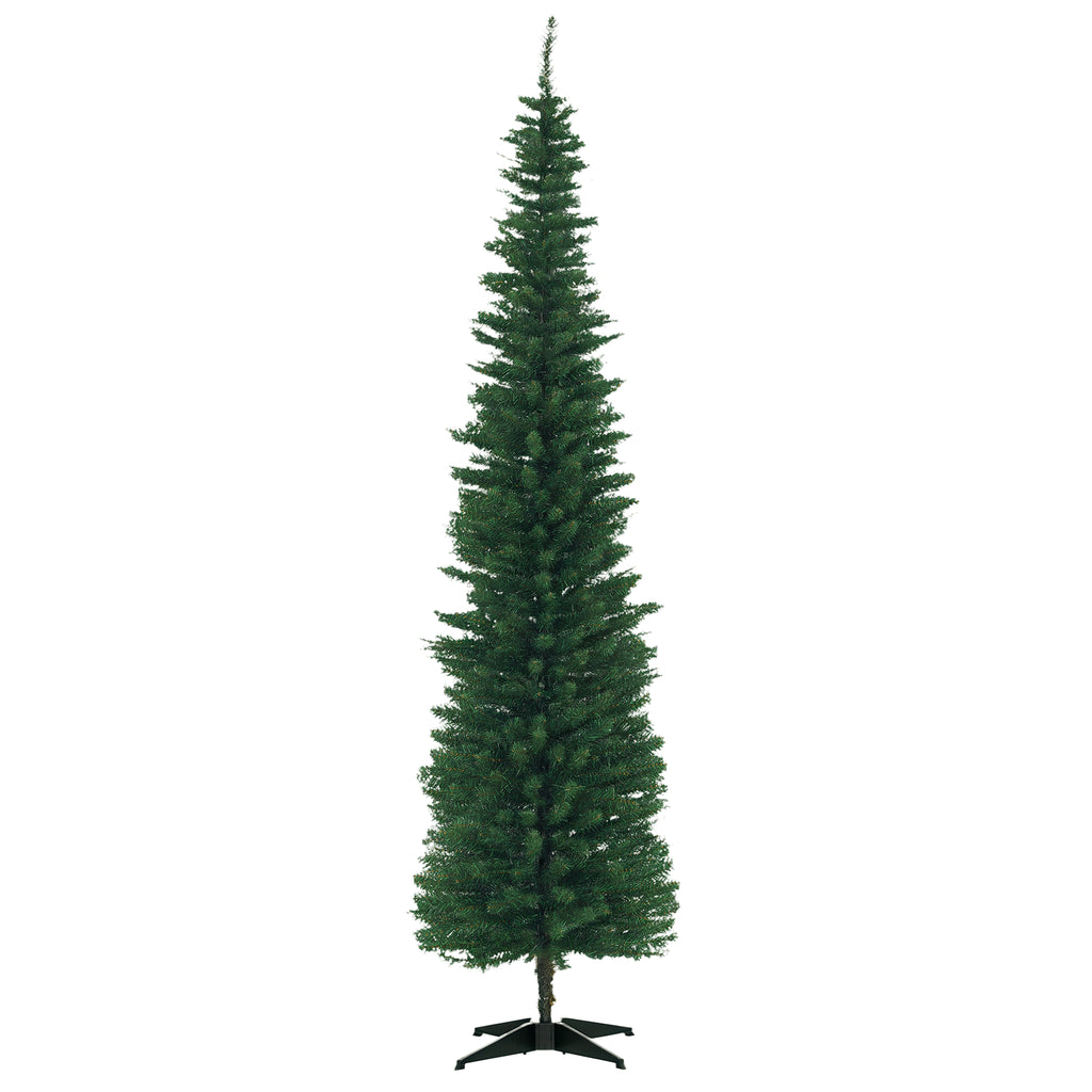 7' PVC Slim Pencil Artificial Christmas Tree 390 Branch Tips