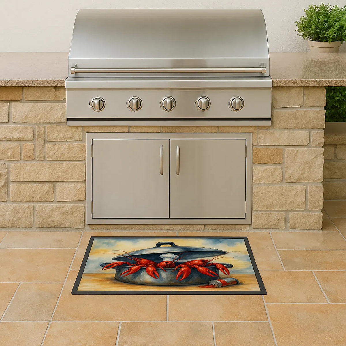 Crawfish Cooking Doormat Front Door Mat Indoor Outdoor Rugs