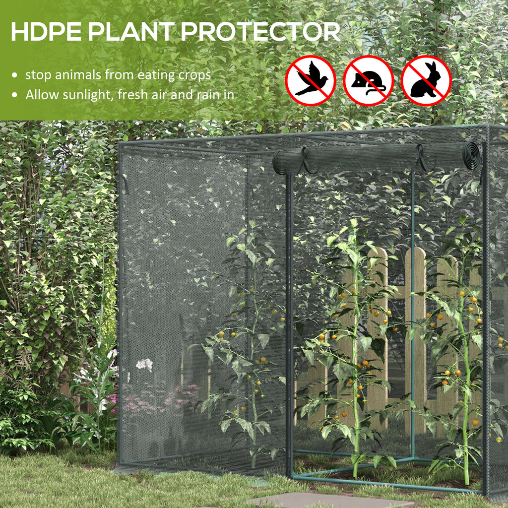 6' X 3' X 5' Crop Cage, Plant Protection Tent With Zippered Doors