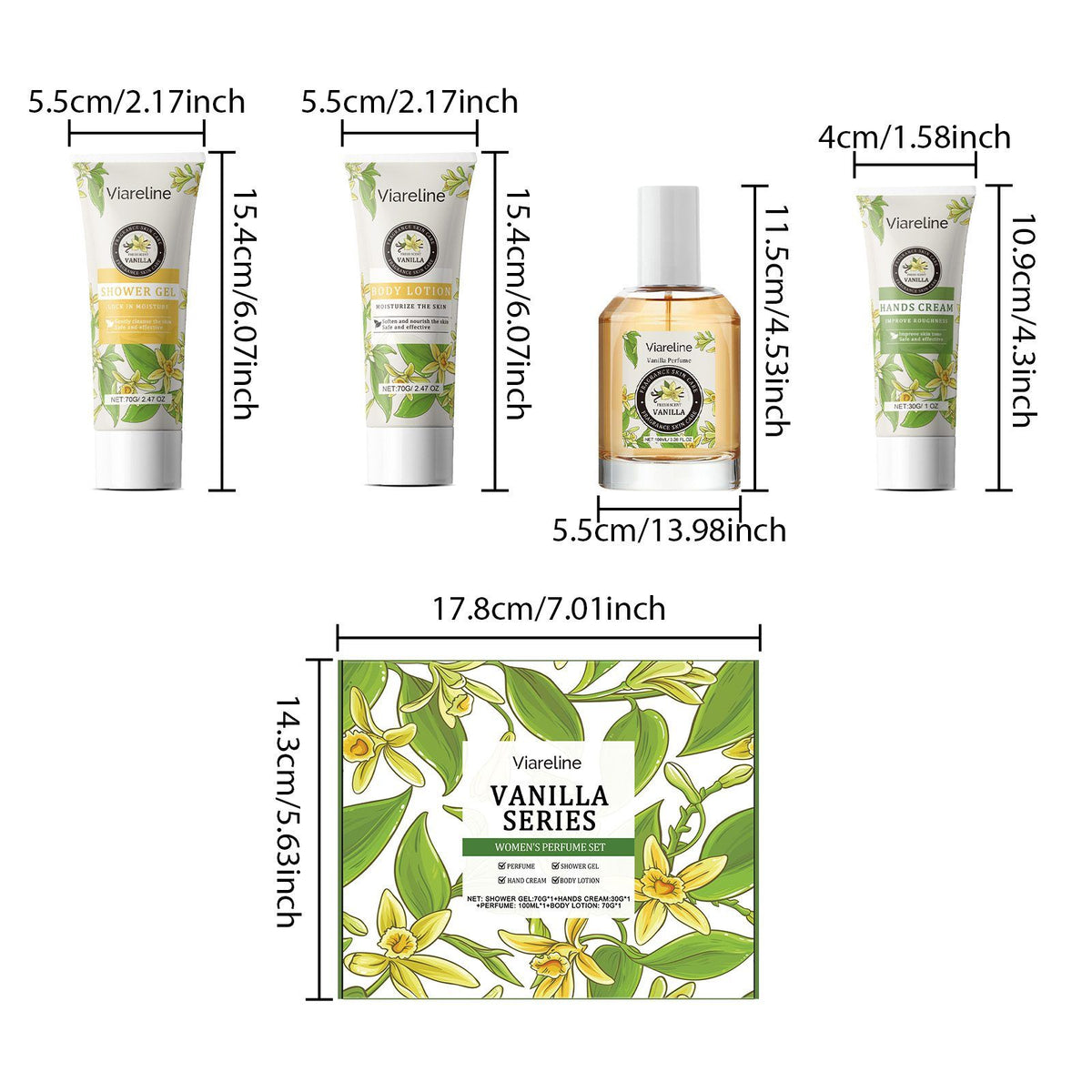 Viareline Fragrance And Body Care Gift Set, 1 Set
