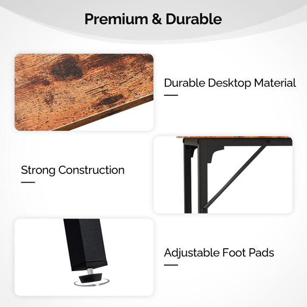 43-Inch Bar Table - 209 Lbs Capacity Pub Height Table With Durable MDF