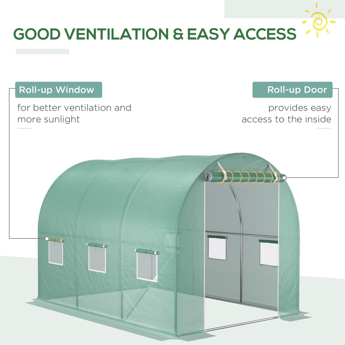 9.8 X 6.6 X 6.6 Plastic Greenhouse Cover Replacement, Heavy Duty